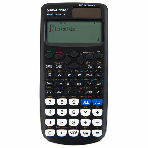 Калькулятор инженерный BRAUBERG SC-991EX-Plus (165х84 мм), 552 функции,10+2 разрядов, двойное питание