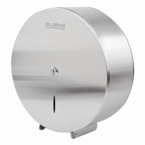 Диспенсер для туалетной бумаги LAIMA PROFESSIONAL INOX, (Система T1) БОЛЬШОЙ, нержавеющая сталь, матовый