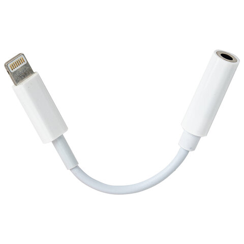 Переходник для наушников с iPhone LIGHTNING на AUX (MINI JACK 3.5 мм), SONNEN, 0,1 м