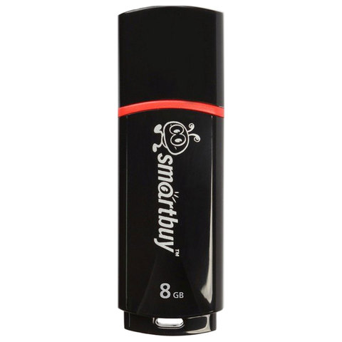 Флеш-диск 8 GB, SMARTBUY Crown, USB 2.0, SB8GBCRW-K