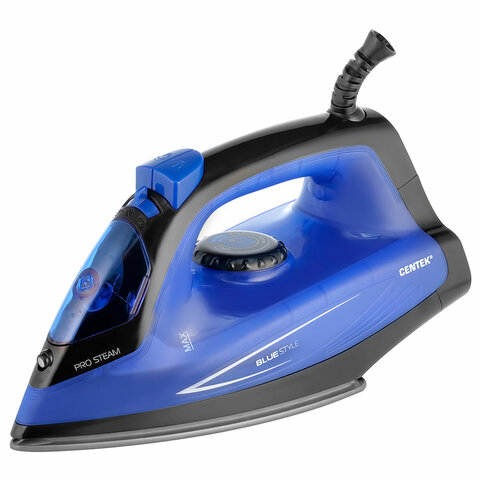 Утюг CENTEK CT-2360, 1600 Вт, антипригарное покрытие, антикапля, антинакипь, CT-2360 BLUE
