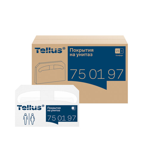 Покрытия на унитаз Tellus/TORK (Система V1), 1/2 сложения, КОМПЛЕКТ 250 шт., 37х41 см, Advanced
