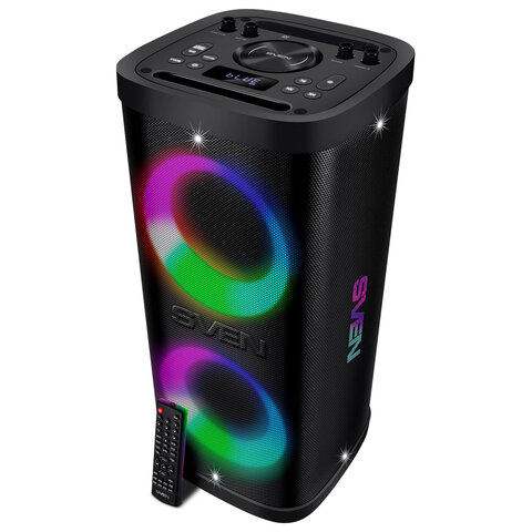 Колонка портативная SVEN PS-930, 150 Вт, TWS, Bluetooth, FM, USB, microSD, LED-дисплей, SV-022402