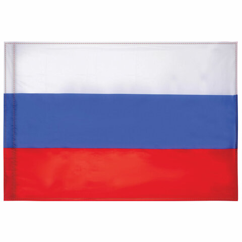 Флаг России см без герба, ПРОЧНЫЙ с влагозащитной пропиткой, полиэфирный шелк, STAFF
