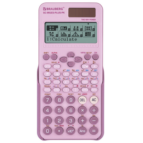 Калькулятор инженерный BRAUBERG SC-991ES-PLUS-PK (164х80 мм), 552 функции, 10+2 разряда