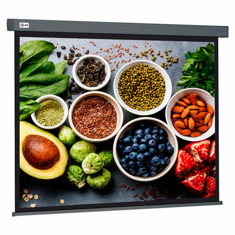 Экран Cactus Wallscreen CS-PSW-150X150-SG, 150x150 см, 1:1, настенно-потолочный, PSW-150x150-SG
