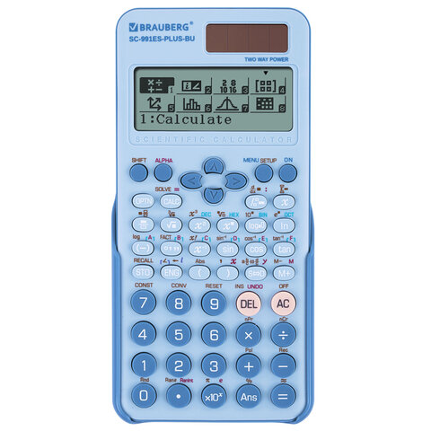 Калькулятор инженерный BRAUBERG SC-991ES-PLUS-BU (164х80 мм), 552 функции, 10+2 разряда