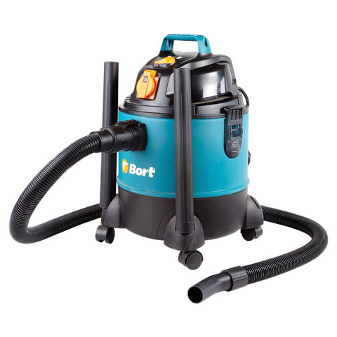 Пылесос хозяйственный BORT BSS-1220-Pro, 1250 Вт, сухая/влажная уборка, сила всасывания 250 Вт, бак л