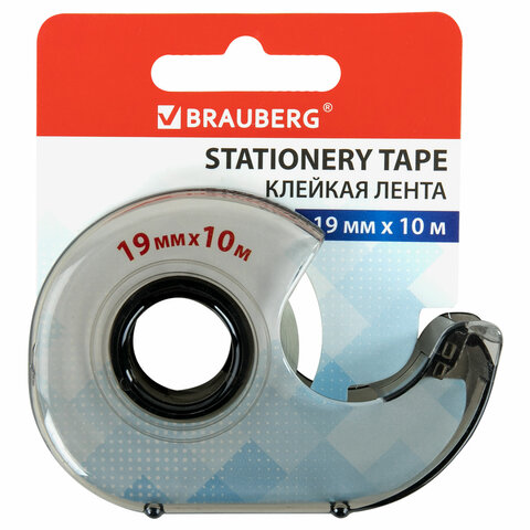 Клейкая лента 19 мм х 10 м в диспенсере, BRAUBERG