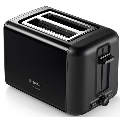 Тостер BOSCH TAT3P423, 970 Вт, 2 тоста, 5 режимов, металл