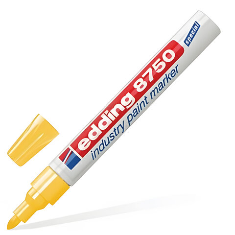 Маркер-краска лаковый (paint marker) EDDING 8750, 2-4 мм, круглый наконечник, алюминиевый корпус, Е-8750/5
