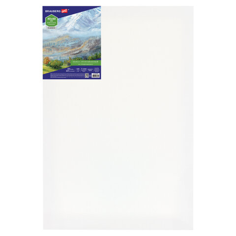 Холст на подрамнике BRAUBERG ART CLASSIC, см, 420 г/м2, 45% хлопок 55% лен, зерно
