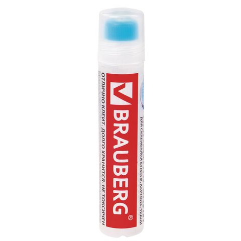 Клей канцелярский BRAUBERG, мл, с силиконовым аппликатором
