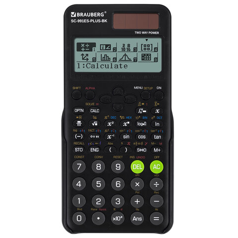 Калькулятор инженерный BRAUBERG SC-991ES-PLUS-BK (164х80 мм), 552 функции, 10+2 разряда