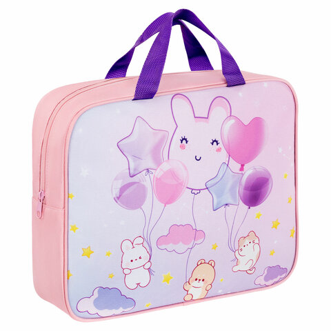 Папка на молнии с ручками BRAUBERG KIDS А4, 1 отделение, полиэстер, 80 мм, 