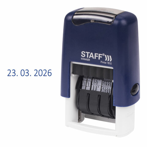 Датер-мини STAFF, месяц цифрами, оттиск мм, 