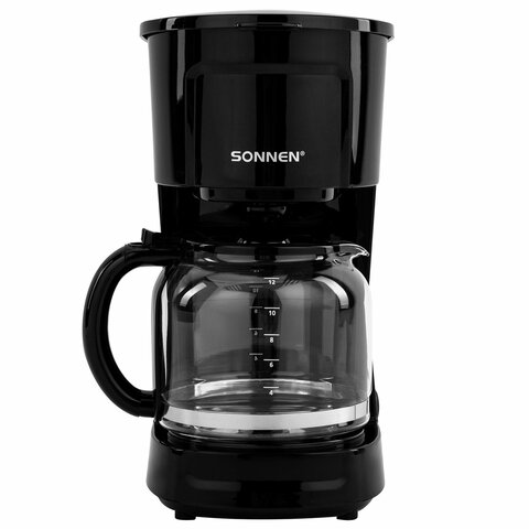 Кофеварка капельная SONNEN CM1095, 900 Вт, объем 1,8 л, подогрев кофе, противокапельная система