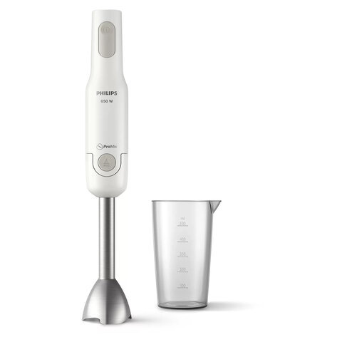Блендер погружной PHILIPS HR2534/00, 650 Вт, 1 скорость, 1 насадка, стакан