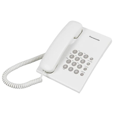 Телефон PANASONIC KX-TS2350RUW, повторный набор, тональный / импульсный режим