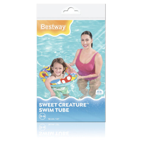 Надувной круг для плавания, диаметр см, 3-6 лет, до 60 кг, BESTWAY