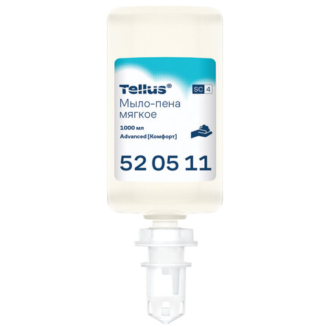 Картридж с жидким мылом-пеной одноразовый Tellus/TORK (Система S4) Advanced, мягкое, 1 л