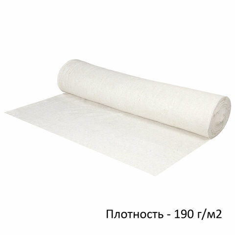 Полотно ХПП холстопрошивное ПЛОТНОЕ светлое 1,5х50 м, 190(±10) г/м2, шаг 2,5 мм, LAIMA Стандарт