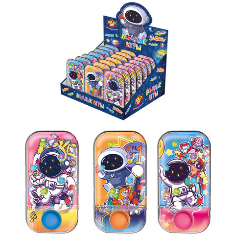 Водная игра КОСМОНАВТЫ, 11х6 см, мячики, 3 вида, дисплей, JOLLY JOT (ДЖОЛЛИ ДЖОТ)