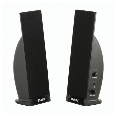 Колонки компьютерные SVEN 230, 2.0, 2х2 Вт, пластик, SV-0110230BK