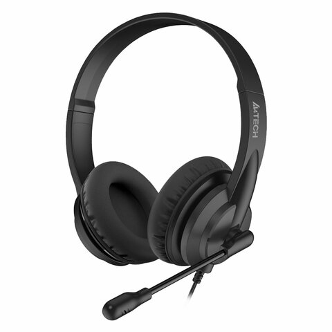Наушники с микрофоном (гарнитура) A4TECH HU-10, проводные, 2 м, USB