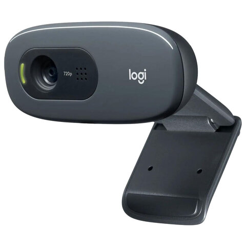Веб-камера LOGITECH C270, 1/3 Мп, микрофон, USB 2.0, регулируемый крепеж