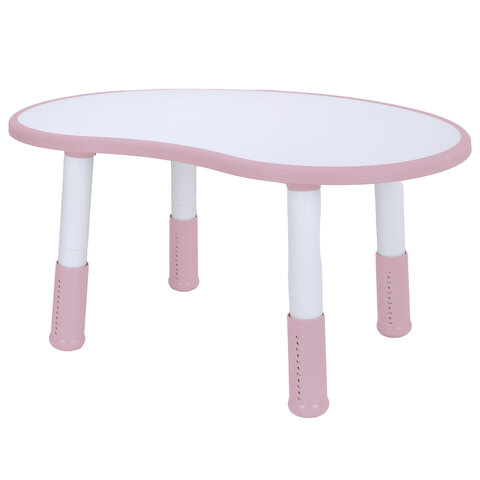 Стол детский BRABIX KIDS CT-002, растущий, 2-8 лет, пластик белый + розовый