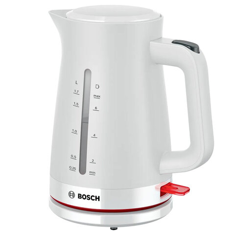 Чайник BOSCH TWK3M121, 1,7 л, 2400 Вт, закрытый нагревательный элемент, пластик