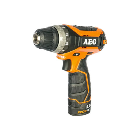Дрель-шуруповерт аккумуляторная, 12 В, 34 Нм, Li-ion 2х2 Ач, AEG BS12C2 LI-202B