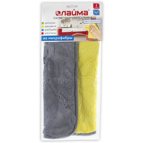 Салфетка из МИКРОФИБРЫ универсальная ДВУСТОРОННЯЯ см, 500 г/м2, LAIMA