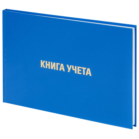 Книга учета 96 л., клетка, твердая, бумвинил, блок офсет, альбомная, А4 203х290 мм, BRAUBERG