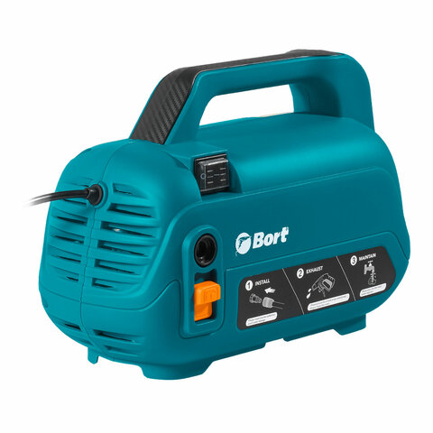 Минимойка BORT BHR-1600-COMPACT, мощность 1,6 кВт, давление 120 бар, шланг 5 м