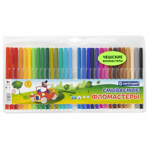 Фломастеры 30 ЦВЕТОВ CENTROPEN 
