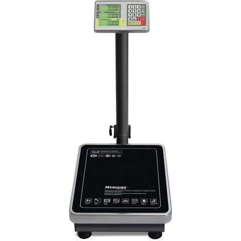 Весы напольные MERTECH M-ER 335ACL-150.20 LCD (0,4-150 кг) дискретность 20 г, платформа 600x460 мм, со стойкой