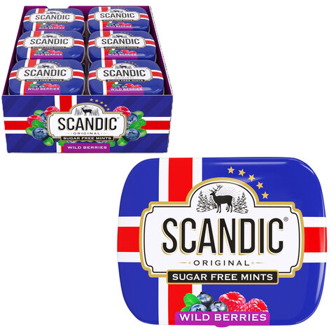 Драже освежающие SCANDIC без сахара со вкусом 