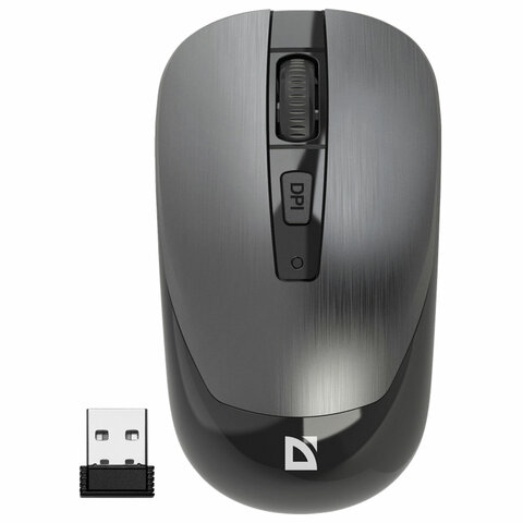 Мышь беспроводная бесшумная DEFENDER Wave MM-995, USB, 3 кнопки+1 колесо-кнопка, оптическая