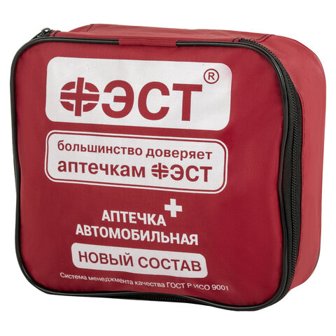 Аптечка первой помощи автомобильная, по приказу № 260н, ФЭСТ, тканевая сумка