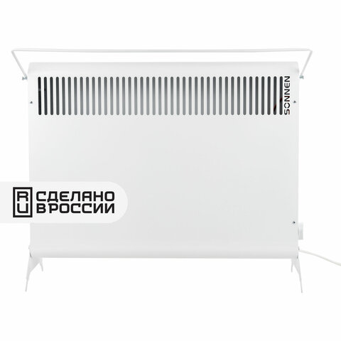 Обогреватель-конвектор SONNEN MINI-1500.2, 1500 Вт, вешалка, Х-образный нагревательный элемент, сделано в России