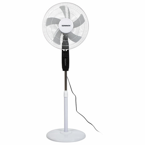 Вентилятор напольный, 3 режима, пульт ДУ, SONNEN TF-45W-40-520, d=40 см, 45 Вт