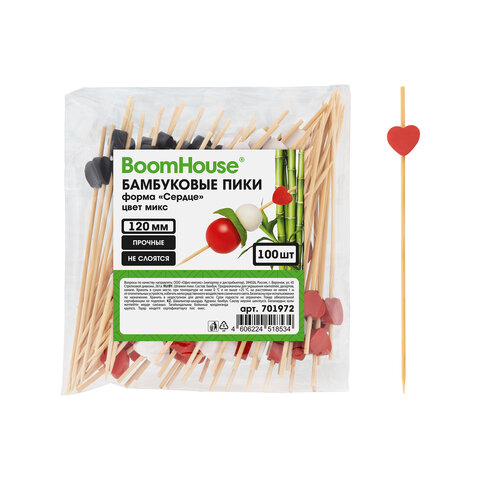 Шпажки-пики для канапе бамбуковые форма 