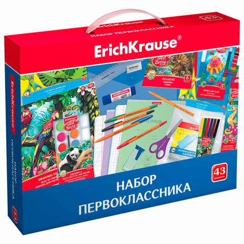 Набор школьных принадлежностей в подарочной коробке ERICH KRAUSE, 43 предмета