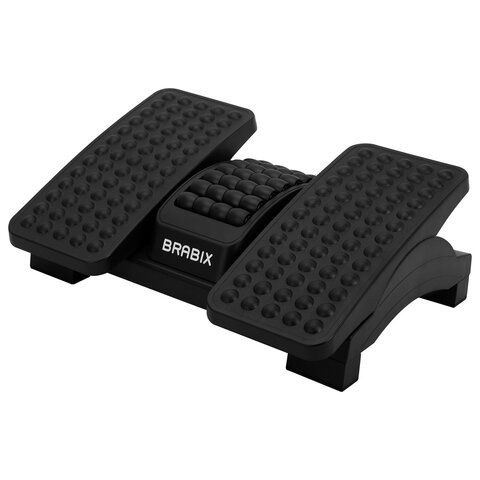 Подставка для ног BRABIX Ultra 5 43х32 см, массажер, регулировка угла наклона, 2 платформы