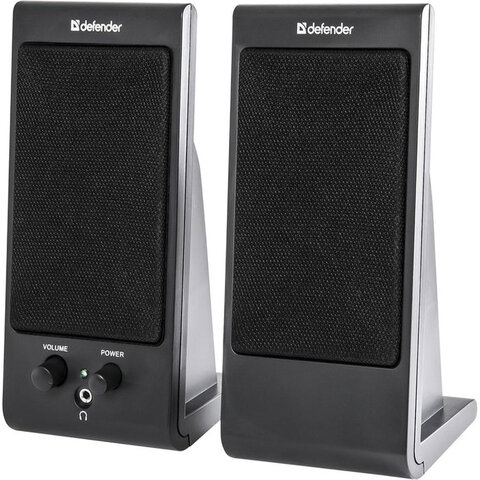 Колонки компьютерные DEFENDER SPK-165/170, 2.0, 2х2 W, пластик, разъем для наушников