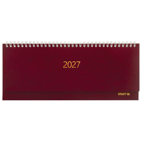 Планинг датированный 2027 мм, STAFF, гребень, обложка бумвинил, 64 листа