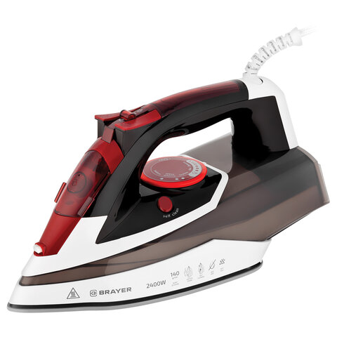 Утюг BRAYER BR4005, 2400 Вт, керамическое покрытие, самоочистка, антикапля, антинакипь, автоотключение