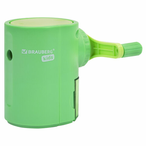 Точилка механическая BRAUBERG KIDS, для простых и цветных карандашей, корпус , крепление к столу
